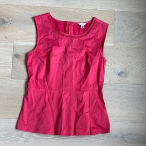 Calvin Klein Women's Sleeveless coral peplum sleeveless Top sz xs